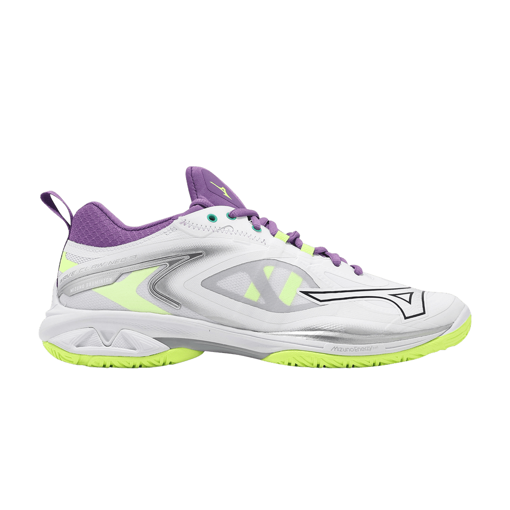 Кроссовки Mizuno Wave Claw Neo 3 Wide 'White Neo Lime Lavender'