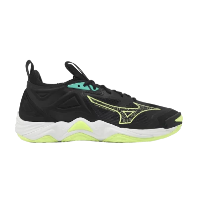 Mizuno Wave Momentum 3 'Black Neo Lime'