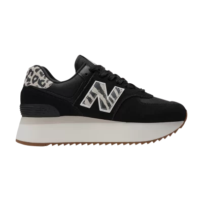 New Balance Wmns 574+ 'Black Animal Print'