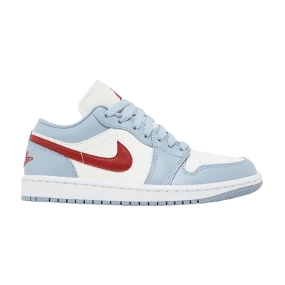 Wmns Air Jordan 1 Low 'Blue Whisper Dune Red'