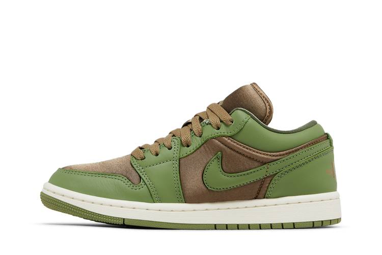 Кроссовки Wmns Air Jordan 1 Low SE 'Olive Brown Kelp'