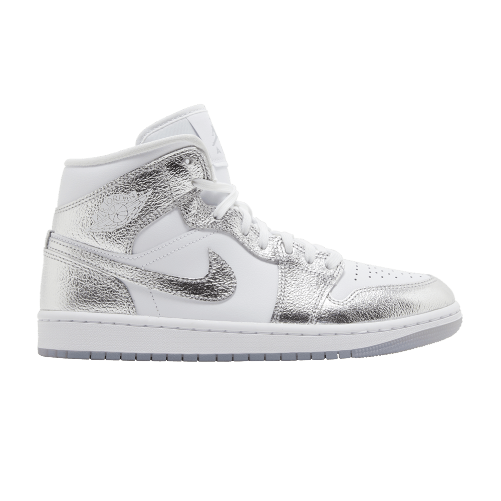 Кроссовки Wmns Air Jordan 1 Mid SE 'Metallic Silver'