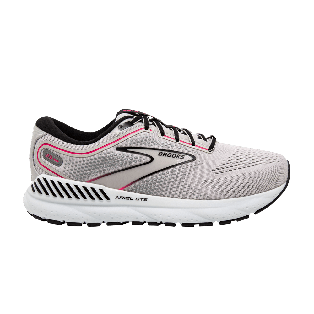 Кроссовки Brooks Wmns Ariel GTS 23 2E Wide 'Grey Black Pink'