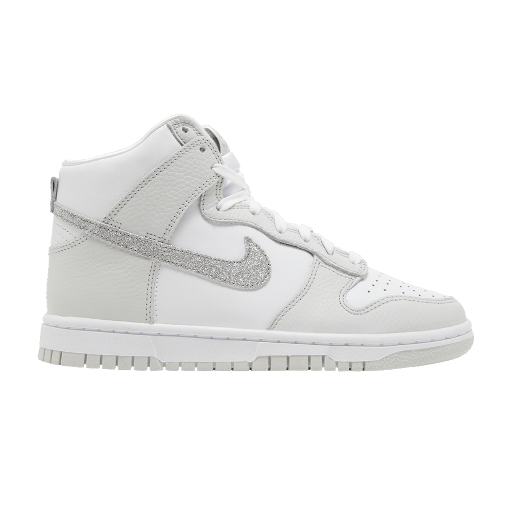 Nike Wmns Dunk High Silver Glitter Swoosh FJ4578 100