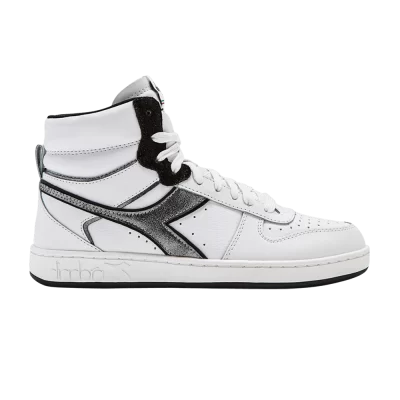 Diadora Wmns Magic Basket Mid Metal 'Optical White Black'