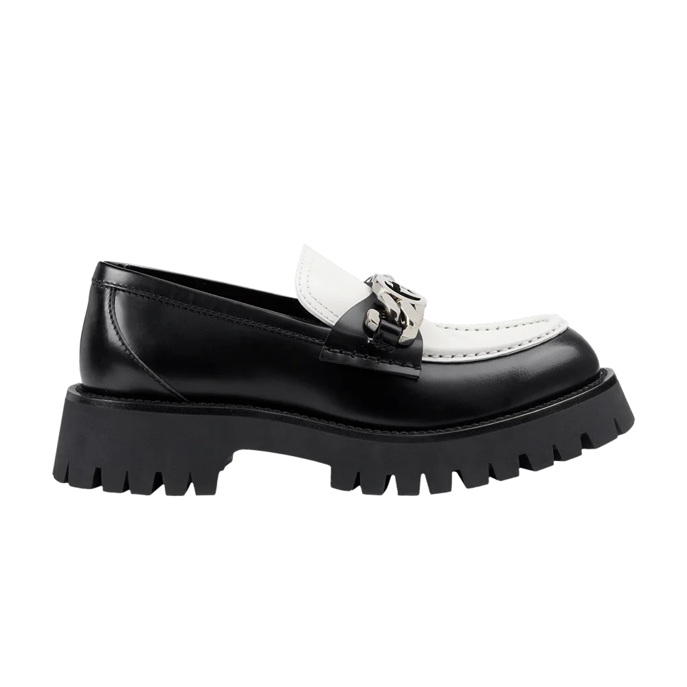 Кроссовки Gucci Wmns Loafer 'Interlocking G - Black Off White'