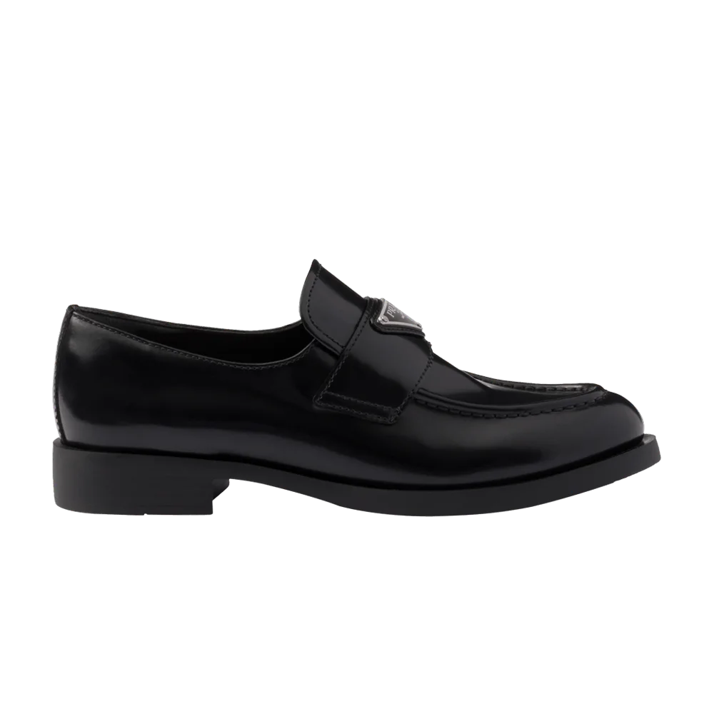 Кроссовки Prada Wmns Brushed Leather Loafer 'Black'