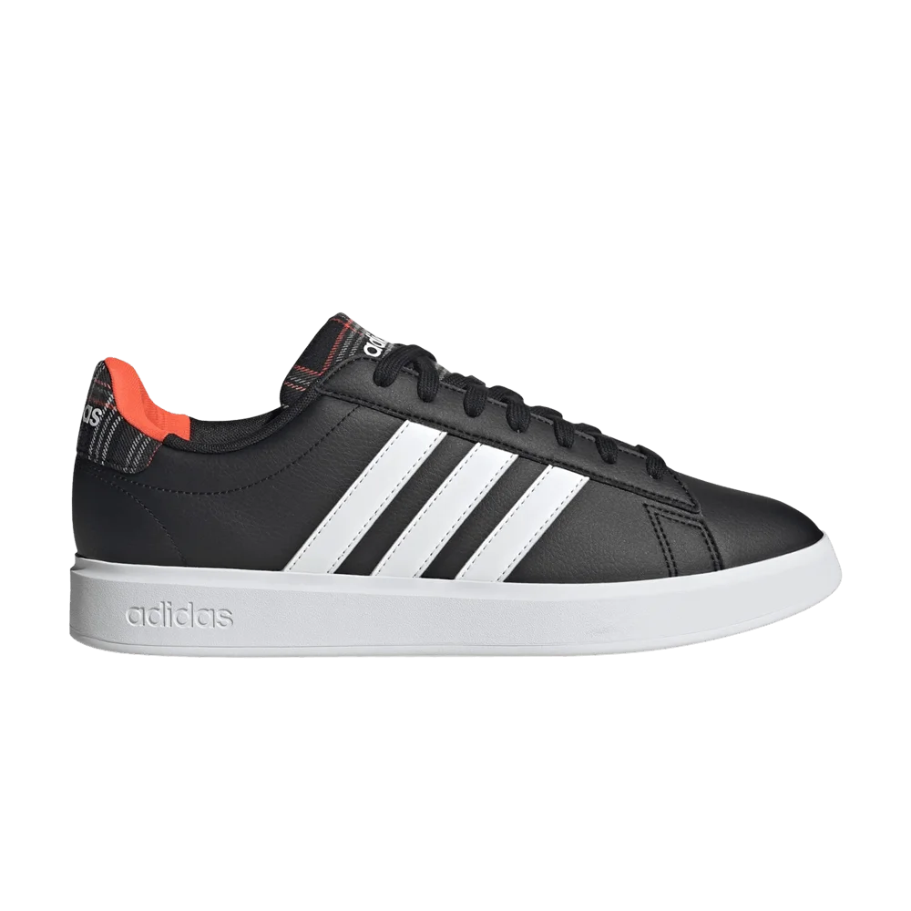 Кроссовки Adidas Grand Court Cloudfoam 'Black Plaid'