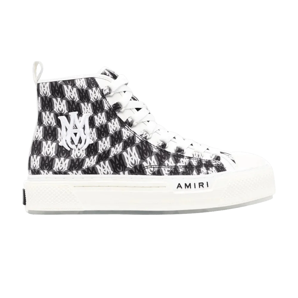 Кроссовки Amiri Court High 'Allover Logo - White Black'