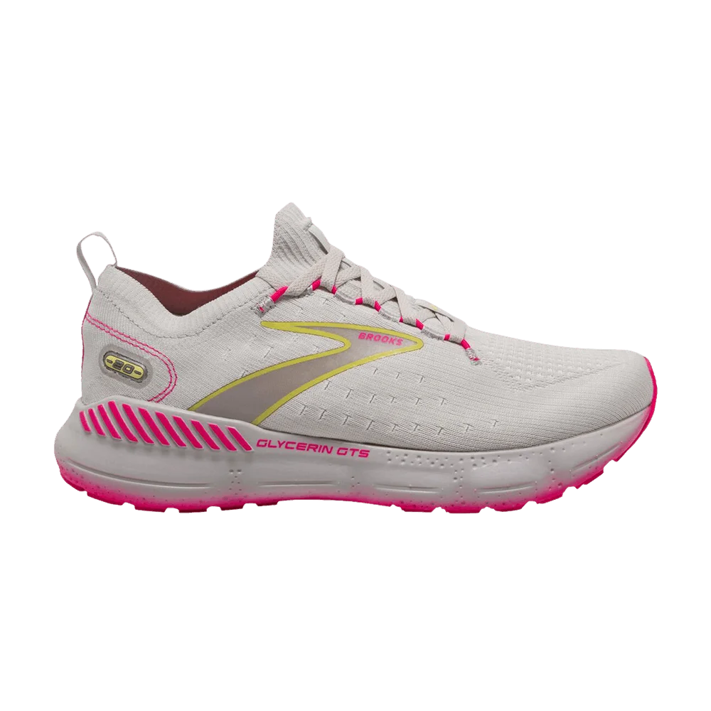 Кроссовки Brooks Wmns Glycerin StealthFit GTS 20 'Grey Yellow Pink'