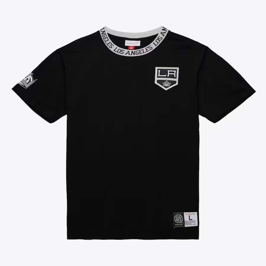 futbolka-mitchell-ness-black-los-angeles-kings-jacquard-ringer-t-shirt