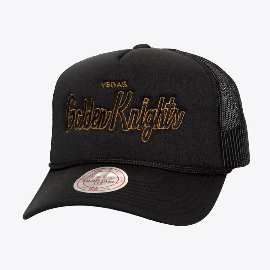 bejsbolka-mitchell-ness-black-vegas-golden-knights-script-trucker-adjustable-hat