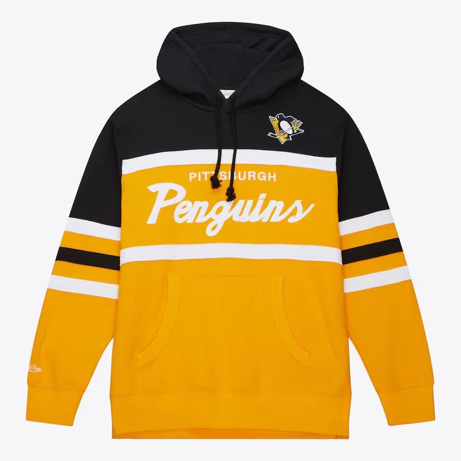 hudi-mitchell-ness-gold-pittsburgh-penguins-head-coach-pullover-hoodie