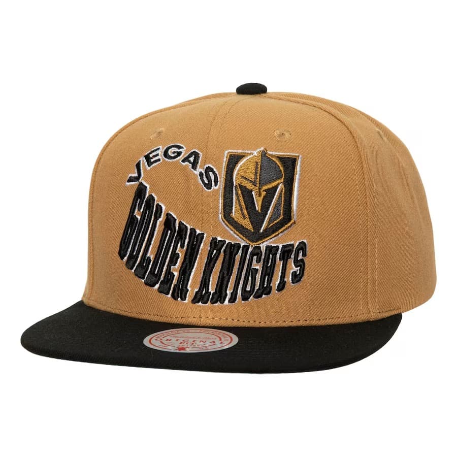 bejsbolka-mitchell-ness-gold-vegas-golden-knights-crooked-path-snapback-hat