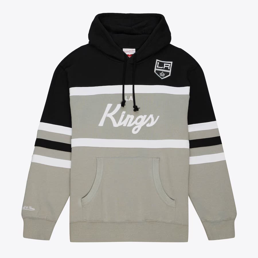 hudi-mitchell-ness-heather-gray-los-angeles-kings-head-coach-pullover-hoodie