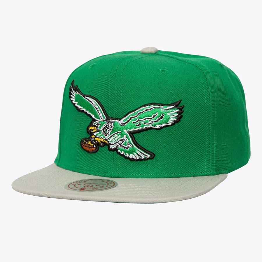 bejsbolka-mitchell-ness-kelly-green-gray-philadelphia-eagles-team-2-tone-2-0-snapback-hat