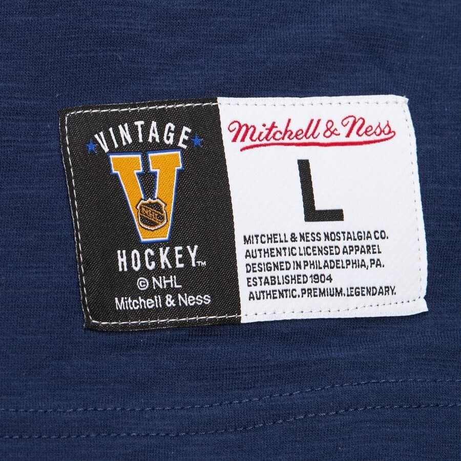 Лонгслив Mitchell & Ness Navy Florida Panthers Vintage Logo Legendary Slub Long Sleeve T-Shirt