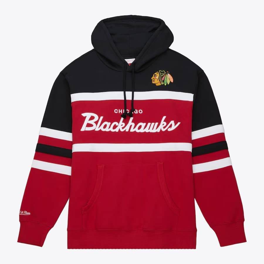 hudi-mitchell-ness-red-chicago-blackhawks-head-coach-pullover-hoodie