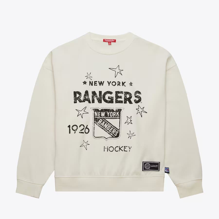 longsliv-mitchell-ness-women-s-cream-new-york-rangers-logo-lightweight-3-0-fleece-pullover-sweatshirt