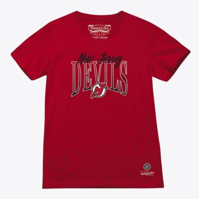 Mitchell & Ness Women's Red New Jersey Devils Hip Check T-Shirt