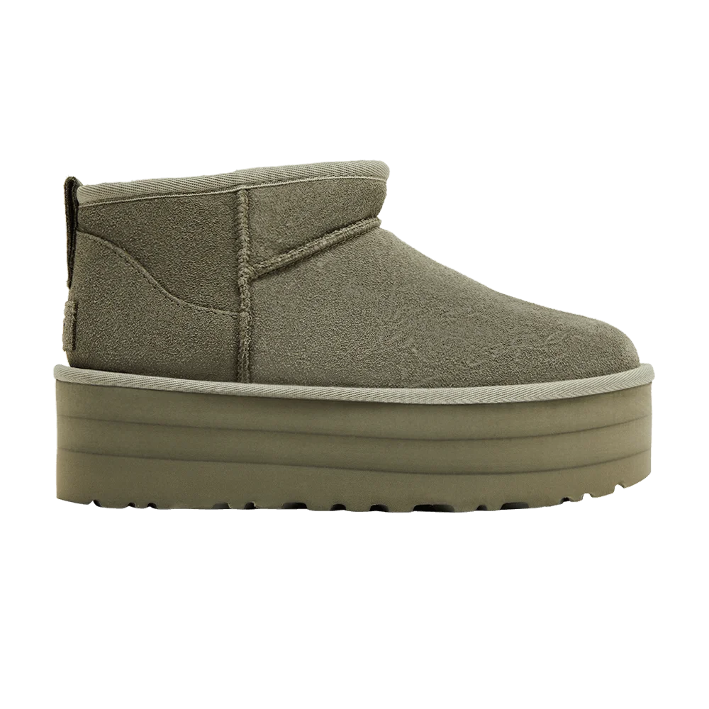 UGG Wmns Classic Ultra Mini Platform Boot 'Moss Green'