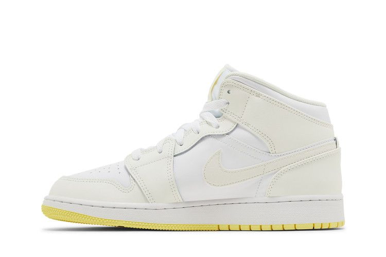 Кроссовки Air Jordan 1 Mid GS 'Sail Light Laser Orange'