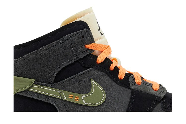 Кроссовки Air Jordan 1 Mid SE Craft GS 'Anthracite Light Olive'