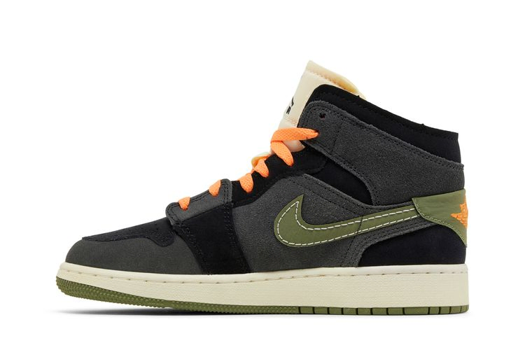 Кроссовки Air Jordan 1 Mid SE Craft GS 'Anthracite Light Olive'