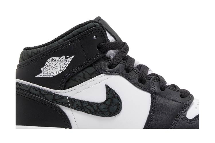 Кроссовки Air Jordan 1 Mid SE GS 'Panda Elephant'