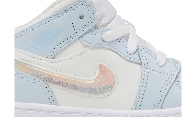 Кроссовки Air Jordan 1 Mid SE TD 'Glitter Swoosh'