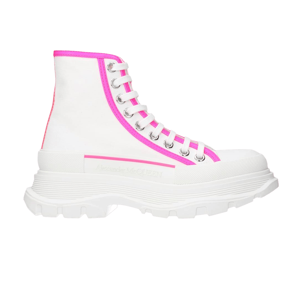 Кроссовки Alexander McQueen Wmns Tread Slick Boot 'White Fluo Pink'