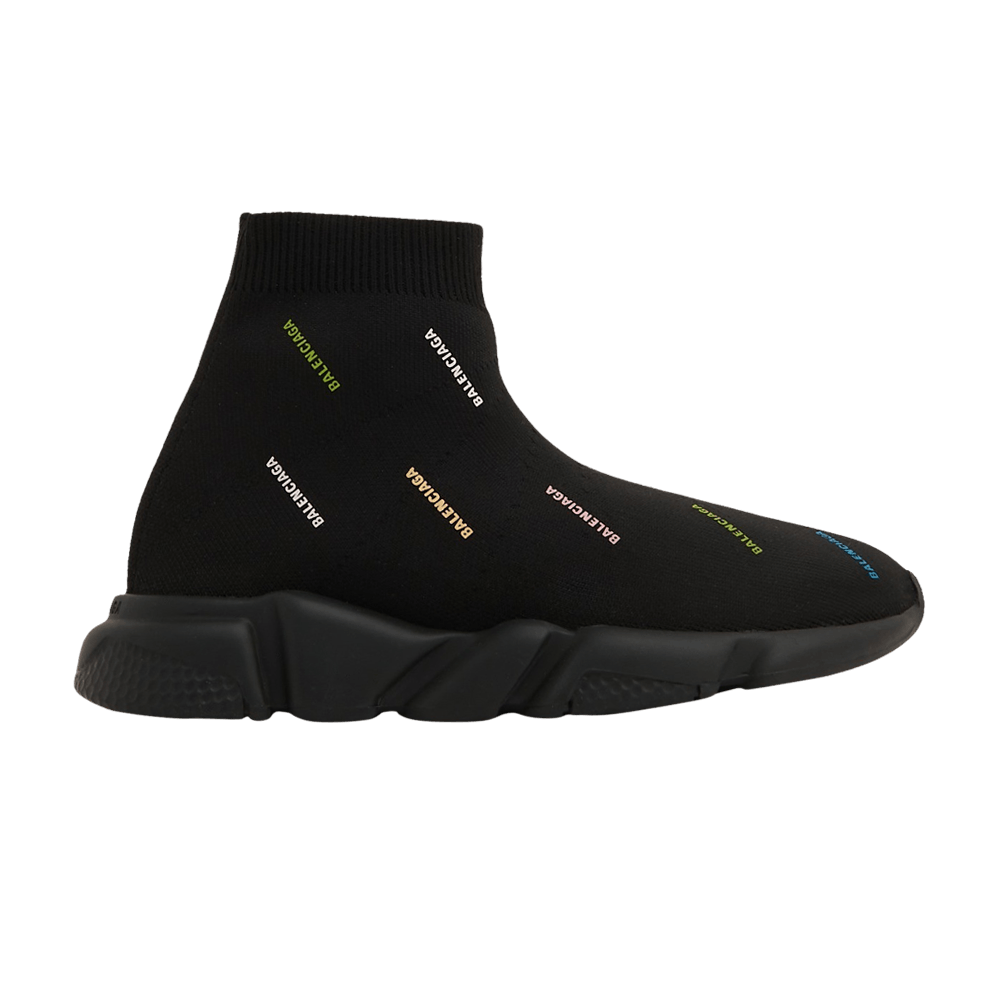 Кроссовки Balenciaga Speed Sneaker Kids 'Allover Logo - Black Multi-Color'