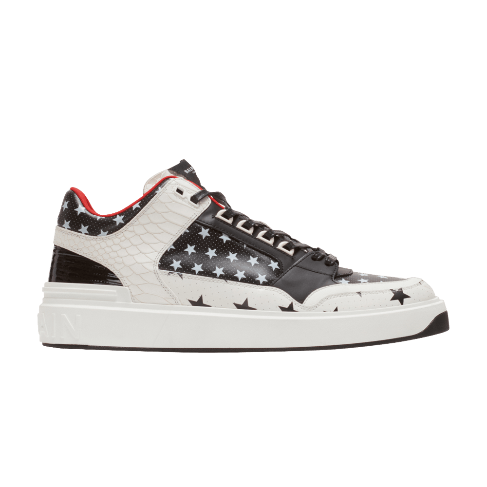 Кроссовки Balmain B-Court Mid 'Star Print - Black White'