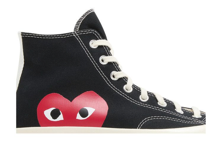 Кроссовки Converse Comme des Garçons PLAY x Chuck 70 High 'Black' 2023