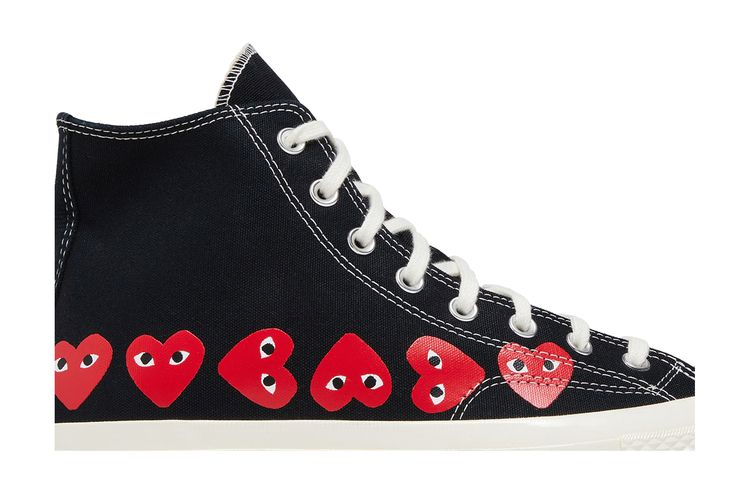 Кроссовки Converse Comme des Garçons PLAY x Chuck 70 High 'Multi Heart - Black'