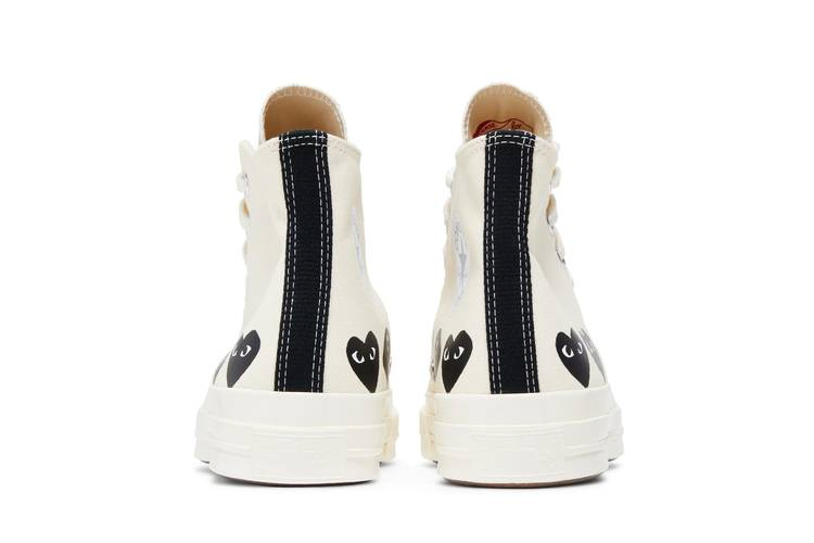 Кроссовки Converse Comme des Garçons PLAY x Chuck 70 High 'Multi Heart - Milk Black'