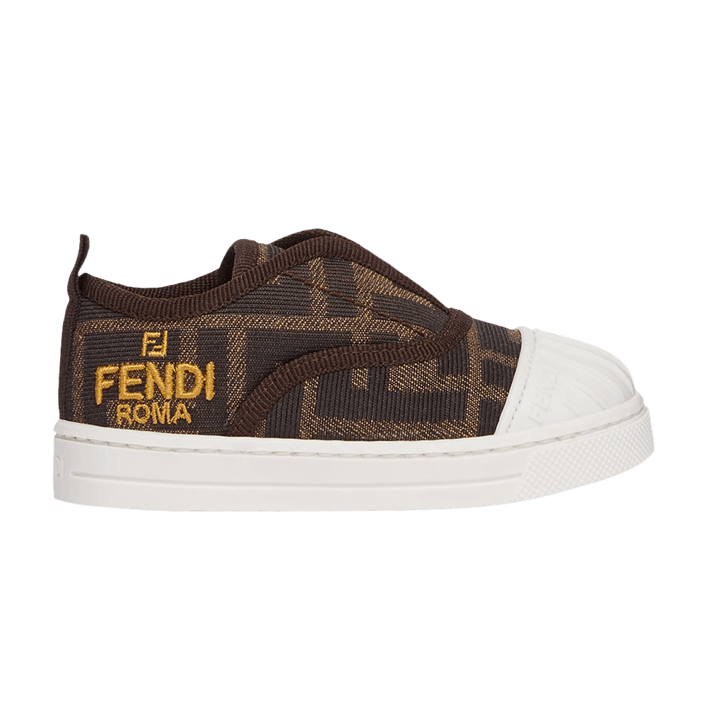 Кроссовки Fendi Slip-On Sneaker Junior First Steps 'Allover FF Logo - Tobacco'