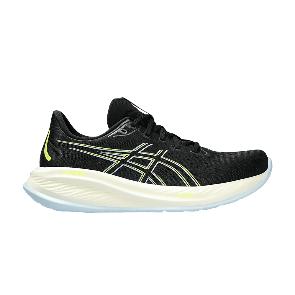 ASICS Gel Cumulus 26 2E Wide Black Safety Yellow 1011B793 006