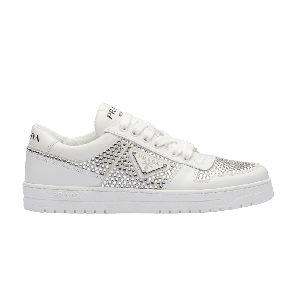 Кроссовки Prada Wmns Leather Sneaker 'Crystals - White'