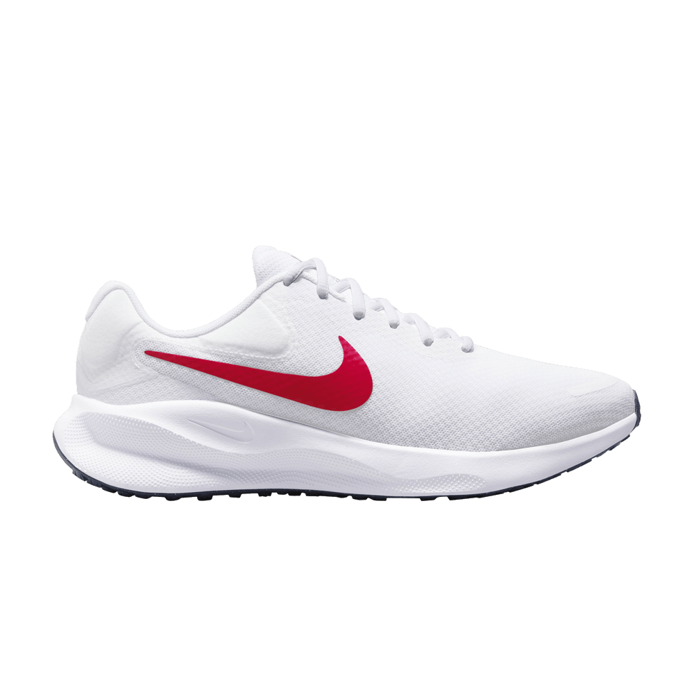 Nike Revolution 7 Extra Wide White University Red FB8501 100