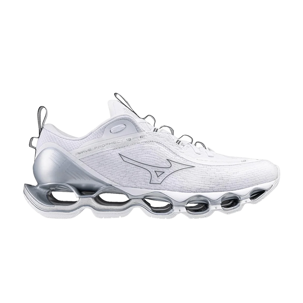 Кроссовки Mizuno Wmns Wave Prophecy 13 'White Metallic Grey'