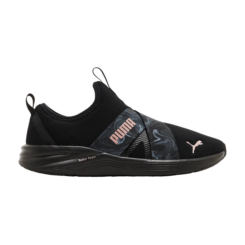 Кроссовки Puma Wmns Better Foam Prowl Slip-On 'Black Rose Gold'