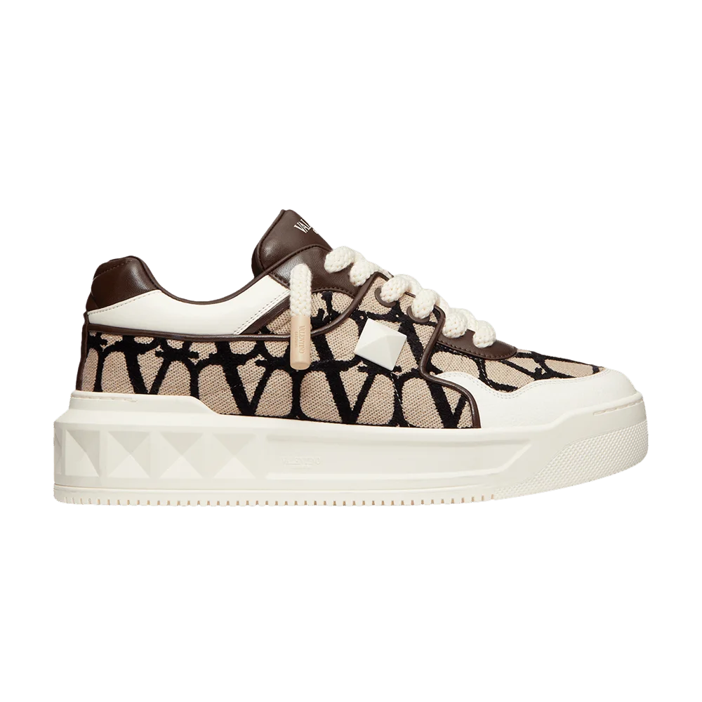 Кроссовки Valentino One Stud XL Low 'Toile Iconographe - Natural Fondant'