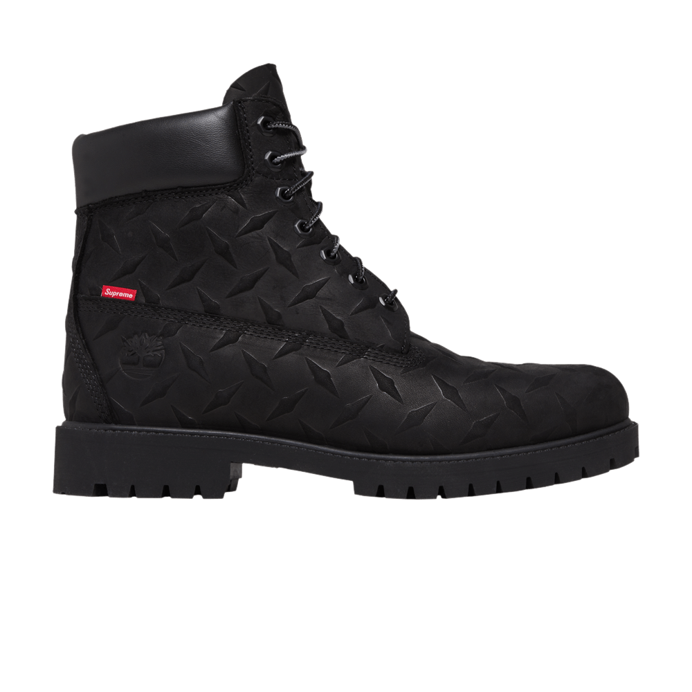 supreme-x-6-inch-premium-waterproof-boot-embossed-diamond-plate-black-sup6inch-blk