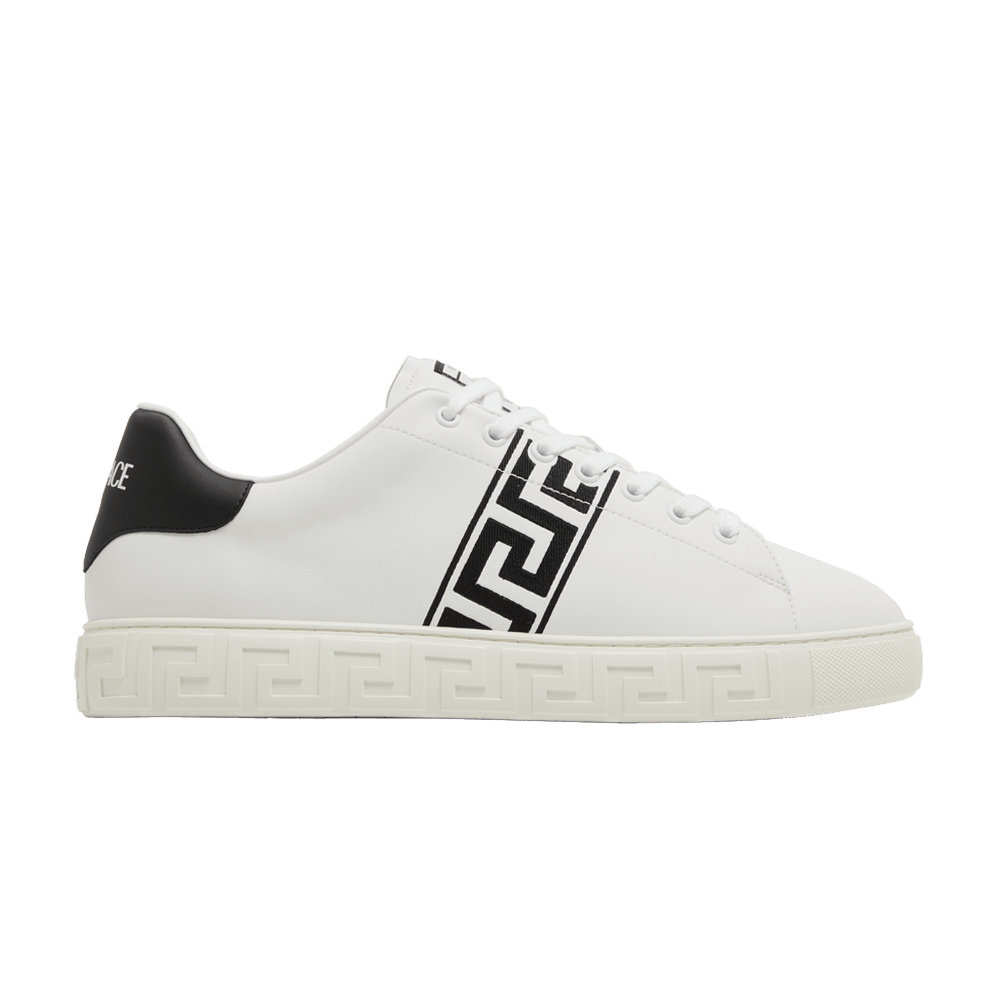 Кроссовки Versace Embroidered Greca Sneaker 'White Black'