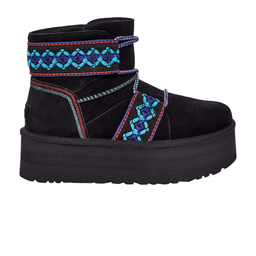 Кроссовки UGG Wmns Classic Mini II Platform 'Braid - Black'