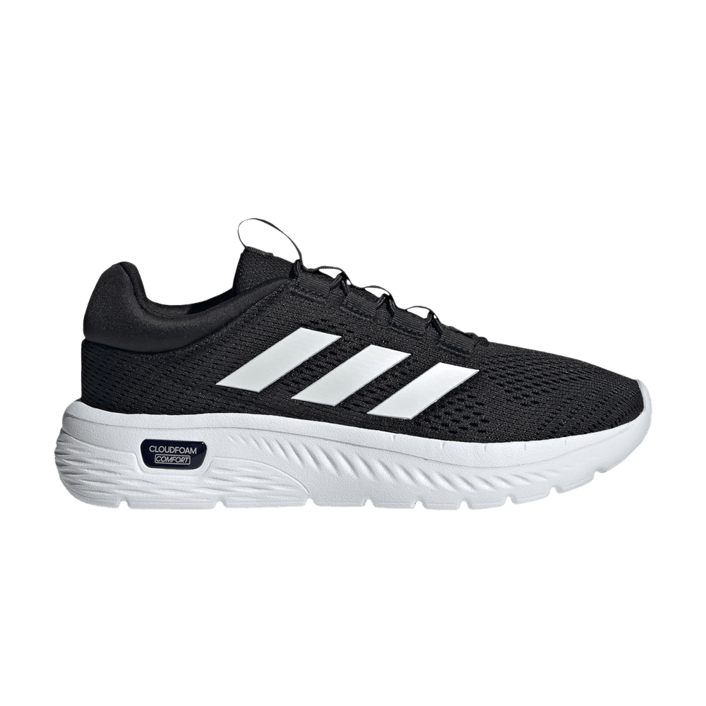 Adidas cloudfoam white and black on sale