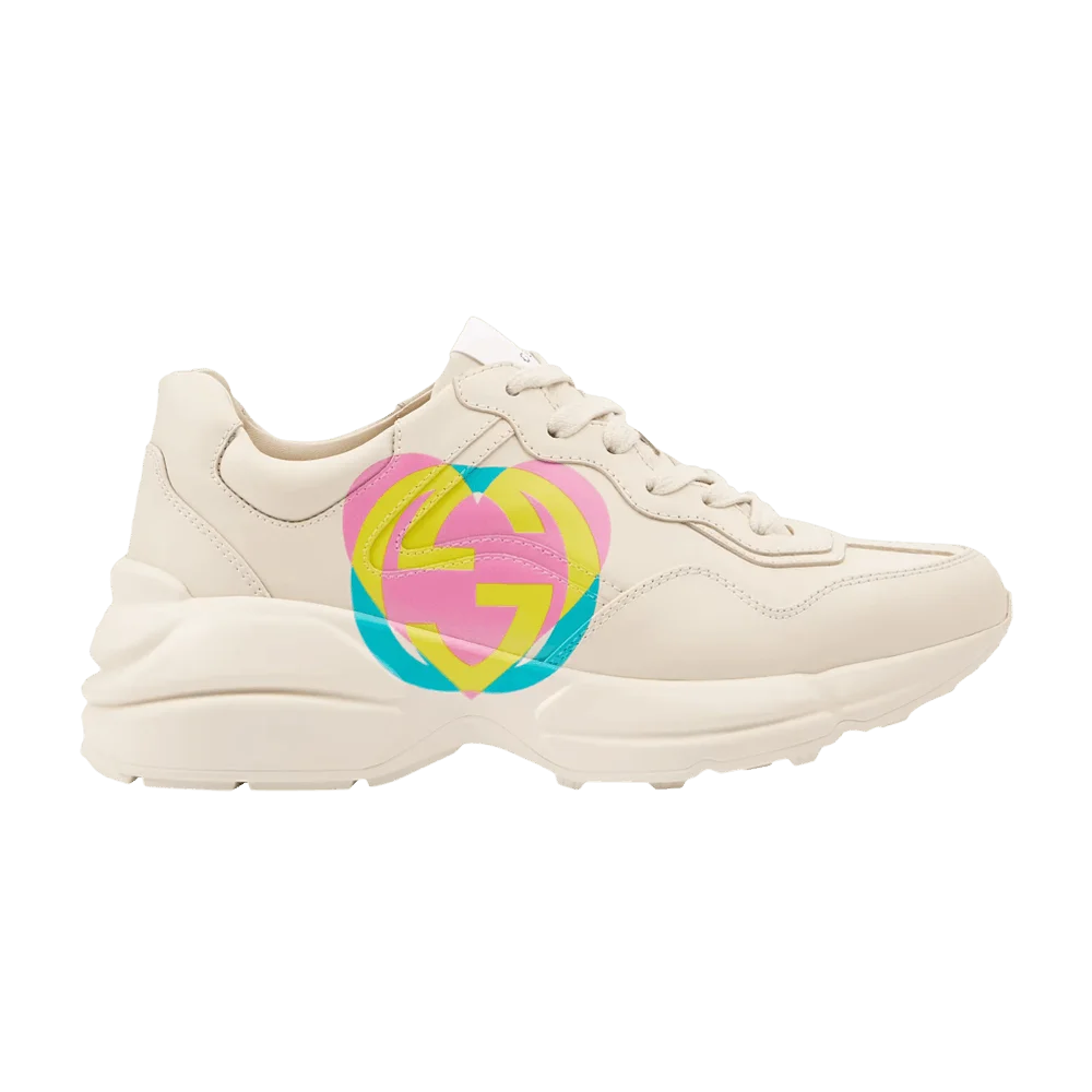 Кроссовки Gucci Wmns Rhyton 'Heart - Ivory'