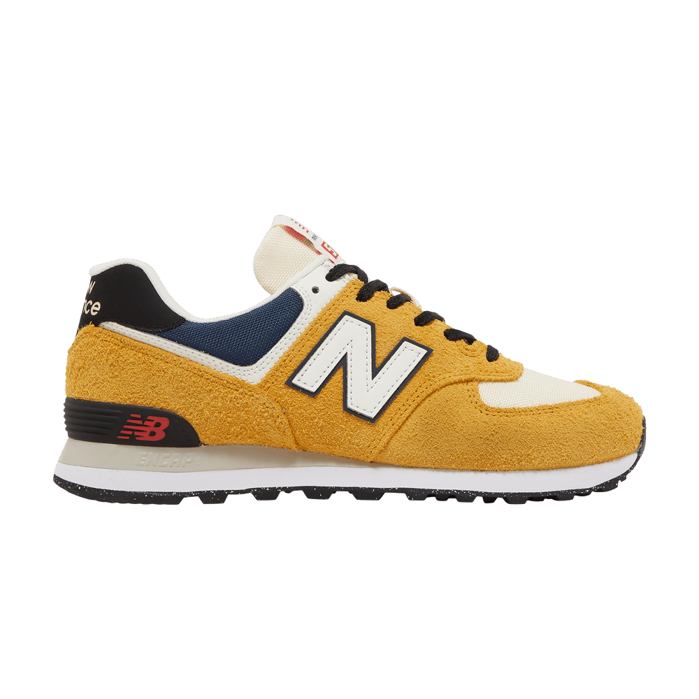 New balance 574 grey yellow on sale