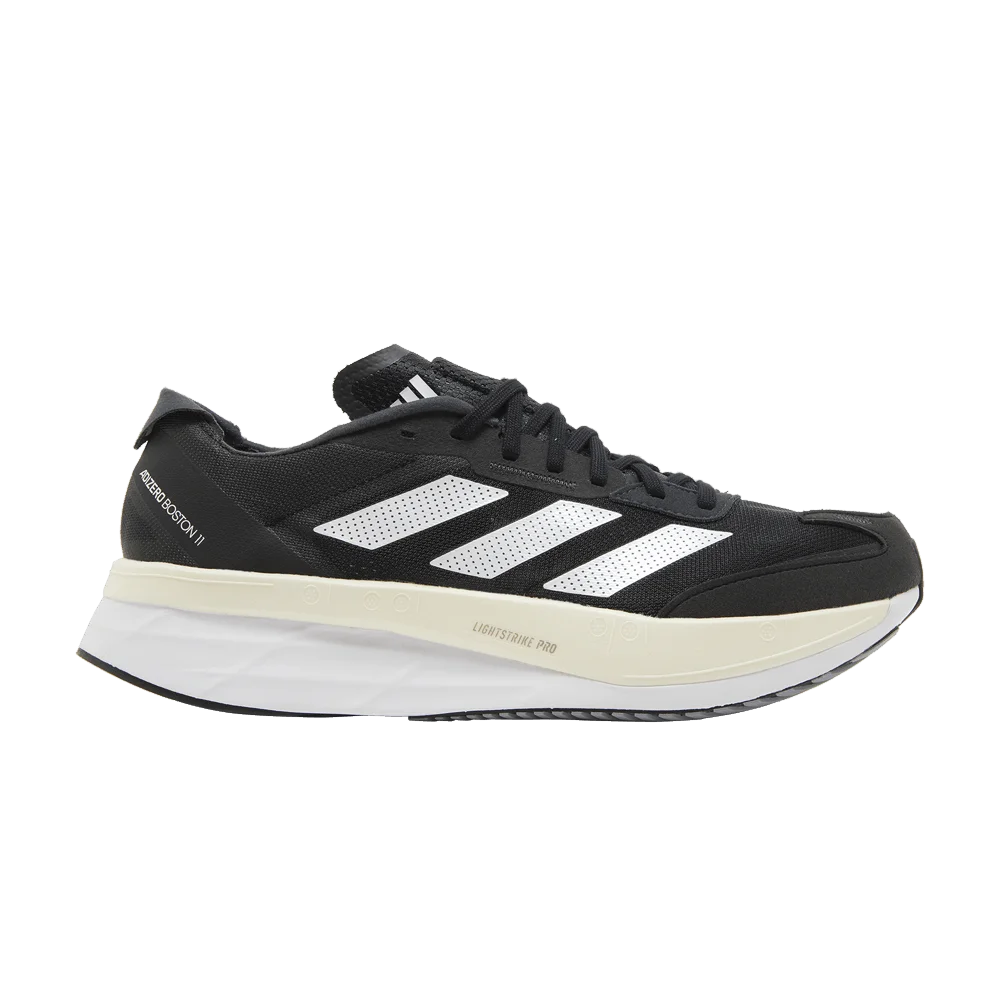 Кроссовки Adidas Adizero Boston 11 Wide 'Black White Carbon'